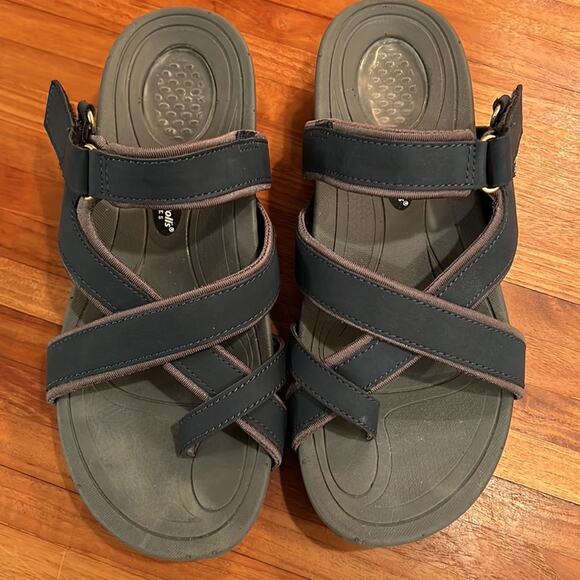 Dr. Scholl’s Navy Sandals Slip On Slides size 7 - Picture 2 of 6